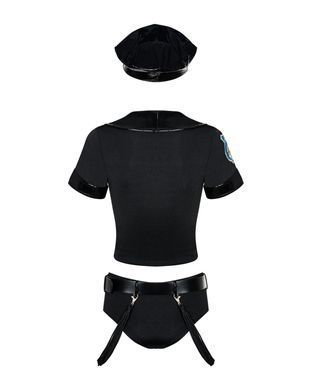 Еротичний костюм поліцейського Obsessive Police set S/M, black, топ, шорти, кепка, пояс, портупея SO7725 фото Купити Еротичний костюм поліцейського Obsessive Police set S/M, black, топ, шорти, кепка, пояс, портупея  Obsessive (Польща) 2 771 грн