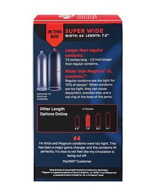 Презервативы MyONE Super Wide 10 шт, картонная коробка SX1254 фото Купить   ONE (США) 858 грн