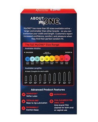 Презервативы MyONE Super Wide 10 шт, картонная коробка SX1254 фото Купить   ONE (США) 858 грн