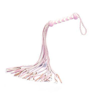 Флоггер Liebe Seele White & Pink Leather Whip SX2833 фото Купить   Liebe Seele (Японія) 2 956 грн