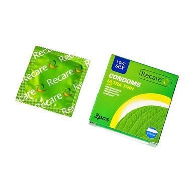 Презервативи Ultra Thin Mint Condoms 3 шт, ультратонкі, аромат: м'ята SX3321 фото Купити Презервативи Ultra Thin Mint Condoms 3 шт, ультратонкі, аромат: м'ята  Recare (Китай) 39 грн