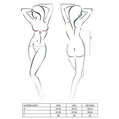 Боді монокіні з відкритими грудьми Passion JUSTINA BODY L/XL, black EL15401 фото Купити Боді монокіні з відкритими грудьми Passion JUSTINA BODY L/XL, black  Passion (Польща) 1 690 грн