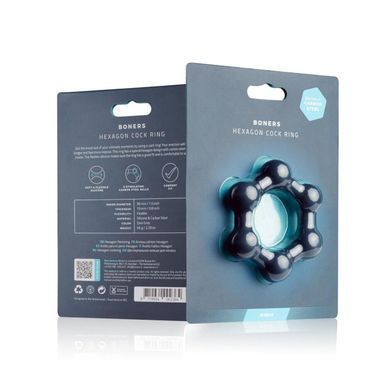 Эрекционное кольцо Boners Hexagon Cock Ring SO8873 фото Купить   Boners  784 грн