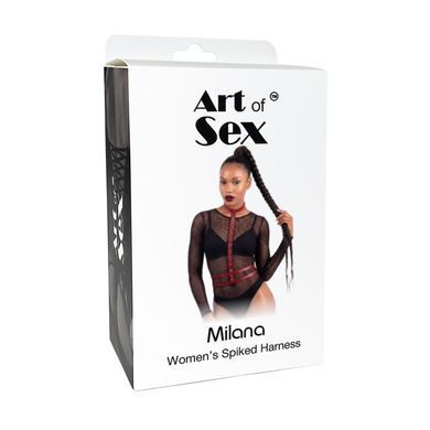 Жіноча портупея з шипами Art of Sex - Milana, екошкіра, розмір XS-2XL, колір білий SX4690 фото Купити Жіноча портупея з шипами Art of Sex - Milana, екошкіра, розмір XS-2XL, колір білий  Art of Sex  559 грн