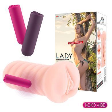 Мастурбатор-вагіна Kokos Lady Vibe SX1410 фото Купити Мастурбатор-вагіна Kokos Lady Vibe  Kokos (Південна Корея) 2 401 грн