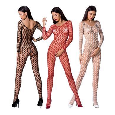 Бодістокінг Passion BS068 red, комбінезон, велика сітка, довгий рукав PBS068R фото Купити Бодістокінг Passion BS068 red, комбінезон, велика сітка, довгий рукав  Passion (Польща) 803 грн