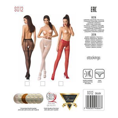 Колготки-бодістокінги Passion S012 One Size, Red, імітація панчіх, пояса та мереживних трусиків PSS012R фото Купити Колготки-бодістокінги Passion S012 One Size, Black, імітація панчіх, пояса та мереживних трусиків  Passion (Польща) 720 грн