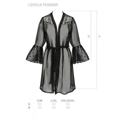 Повітряний пеньюар Passion LOVELIA PEIGNOIR L/XL, black SO4771 фото Купити Повітряний пеньюар Passion LOVELIA PEIGNOIR L/XL, black  Passion (Польща) 3 787 грн