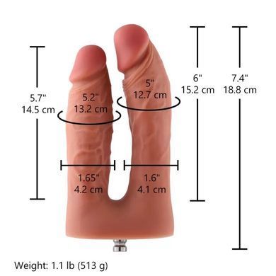 Двойной фаллоимитатор для секс-машин Hismith Silicone Double Penetrator Dildo, система KlicLok SX4008 фото Купить Двойной фаллоимитатор для секс-машин Hismith Silicone Double Penetrator Dildo, система KlicLok  Hismith  3 439 грн