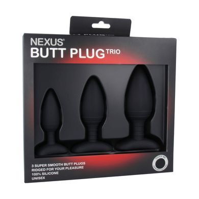 Набор анальных пробок Nexus Butt Plug Trio, макс. диаметр 3&ndash;4&ndash;5 см SO2743 фото Купить   Nexus (Великобританія) 2 475 грн