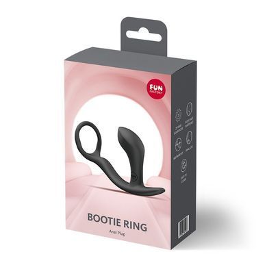 Анальна пробка з ерекційним кільцем Fun Factory BOOTIE RING Black SX3309 фото Купити Анальна пробка з ерекційним кільцем Fun Factory BOOTIE RING slate  Fun Factory  620 грн