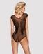 Бодістокінг із великої сітки з мереживом Obsessive B112 teddy S/M/L, чорний, з доступом SO7201 фото 1