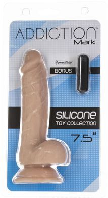 Реалистичный фаллоимитатор на присоске ADDICTION &mdash; Mark 7,5&Prime; Dildo With Balls, Beige SO5583 фото Купить   ADDICTION  1 191 грн