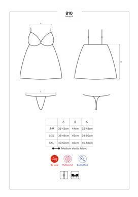 Сатиновий пеньюар із мереживом Obsessive 810-BAB-1 babydoll & thong S/M, чорний, пеньюар, танга SO7152 фото Купити Сатиновий пеньюар із мереживом Obsessive 810-BAB-1 babydoll & thong S/M, чорний, пеньюар, танга  Obsessive (Польща) 1 967 грн