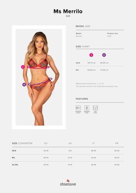 Комплект Obsessive Ms Merrilo 2-pcs set XS/S SX1159 фото Купити Комплект Obsessive Ms Merrilo 2-pcs set XS/S  Obsessive (Польща) 1 422 грн