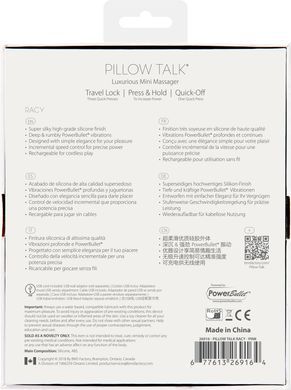 Розкішний вібратор Pillow Talk - Racy Pink з кристалом Swarovski для точки G, подарункове паковання SO2719 фото Купити Розкішний вібратор Pillow Talk - Racy Pink з кристалом Swarovski для точки G, подарункове паковання  Pillow Talk (Канада) 1 579 грн