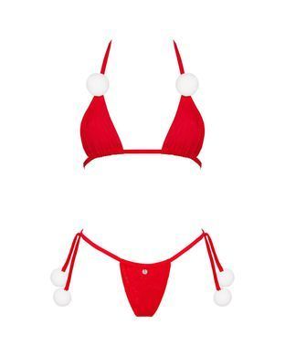Новорічний комплект білизни з помпонами Obsessive Bobble Girl, червоний SO9024 фото Купити Новорічний комплект білизни з помпонами Obsessive Bobble Girl, червоний  Obsessive (Польща) 1 385 грн