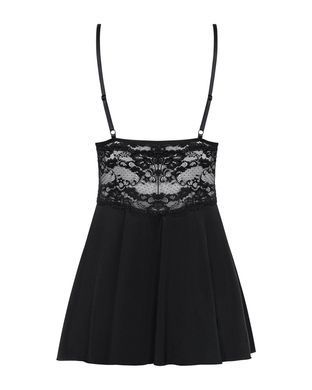 Сатиновий пеньюар із мереживом Obsessive 810-BAB-1 babydoll & thong S/M, чорний, пеньюар, танга SO7152 фото Купити Сатиновий пеньюар із мереживом Obsessive 810-BAB-1 babydoll & thong S/M, чорний, пеньюар, танга  Obsessive (Польща) 1 967 грн