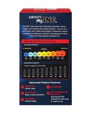 Презервативы MyONE Super Wide & Long 10 шт, картонная коробка SX1255 фото Купить   ONE (США) 858 грн