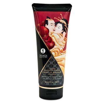Съедобный массажный крем Shunga Kissable Massage Cream &ndash; Sparkling Strawberry Wine (200 мл) SO2506 фото Купить   Shunga (Канада) 969 грн