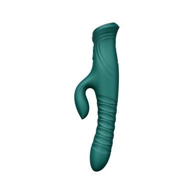 Смарт пульсатор-кролик з вібрацією Zalo Mose 2 Turquoise Green, підігрів до 42 &deg;C, кристал Swarovski SX2687 фото Купити Смарт пульсатор-кролик з вібрацією Zalo Mose 2 Turquoise Green, підігрів до 42 &deg;C, кристал Swarovski  Zalo (США) 5 497 грн