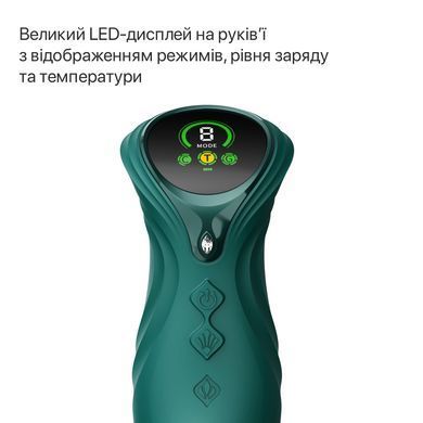 Пульсатор-кролик с вибрацией Zalo Mose 2 Turquoise Green SX2687 фото Купить Смарт пульсатор-кролик с вибрацией Zalo Mose 2 Turquoise Green, подогрев до 42 &deg;C, кристалл Swarovski  Zalo  5 303 грн