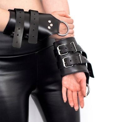 Манжеты для подвеса за руки Art of Sex &ndash; Kinky Hand Cuffs For Suspension, черные, натуральная кожа SO5183 фото Купить   Art of Sex  7 132 грн
