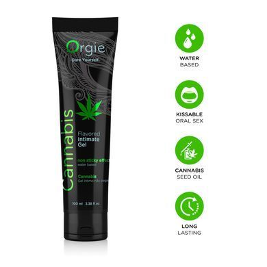 Лубрикант на водной основе Orgie Lube Tube Cannabis, 100 мл, съедобный, с маслом семян конопли SX1511 фото Купить   Orgie (Бразилія-Португалія) 424 грн