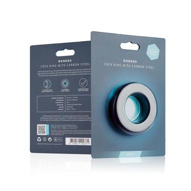 Эрекционное кольцо Boners Cock Ring With Steel Core, стальные вставки, внутренний диаметр 3,7 см SO8874 фото Купить   Boners  784 грн