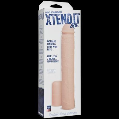 Насадка на член Doc Johnson Xtend It Kit White, удлиняющая (до +7,6 см) и утолщающая (до +1,2 см) SO1557 фото Купить   Doc Johnson (США) 2 023 грн