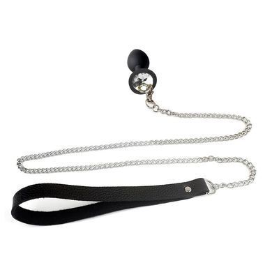 Силиконовая анальная пробка Art of Sex Silicone Anal Plug with Leash size S с поводком Black SO6179 фото Купить   Art of Sex  452 грн