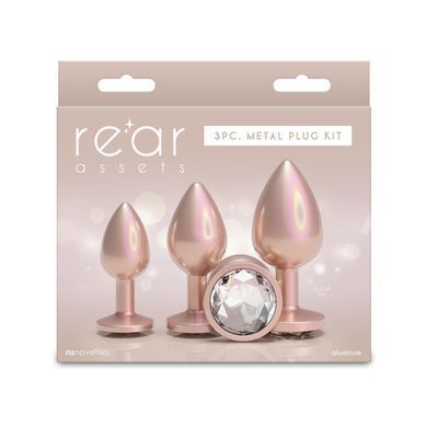 Упаковка NS Novelties Rear Assets 3PC Metal Plug Kit
