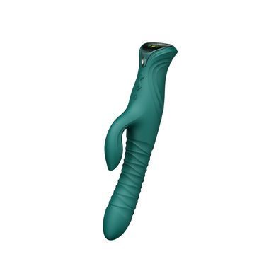 Смарт пульсатор-кролик з вібрацією Zalo Mose 2 Turquoise Green, підігрів до 42 &deg;C, кристал Swarovski SX2687 фото Купити Смарт пульсатор-кролик з вібрацією Zalo Mose 2 Turquoise Green, підігрів до 42 &deg;C, кристал Swarovski  Zalo (США) 5 497 грн