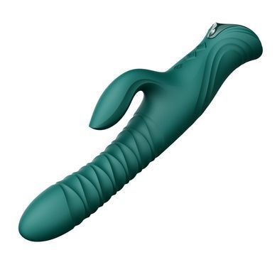 Смарт пульсатор-кролик з вібрацією Zalo Mose 2 Turquoise Green, підігрів до 42 &deg;C, кристал Swarovski SX2687 фото Купити Смарт пульсатор-кролик з вібрацією Zalo Mose 2 Turquoise Green, підігрів до 42 &deg;C, кристал Swarovski  Zalo (США) 5 497 грн