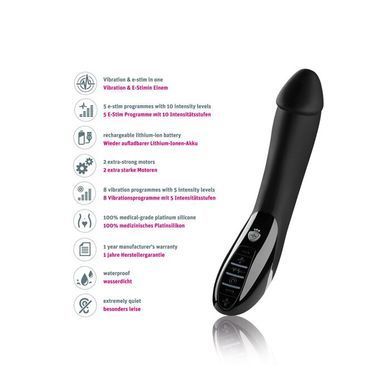 Вибратор с электростимуляцией Mystim Tickling Truman eStim Black, миостимулятор SO3472 фото Купить   Mystim (Німеччина) 6 375 грн