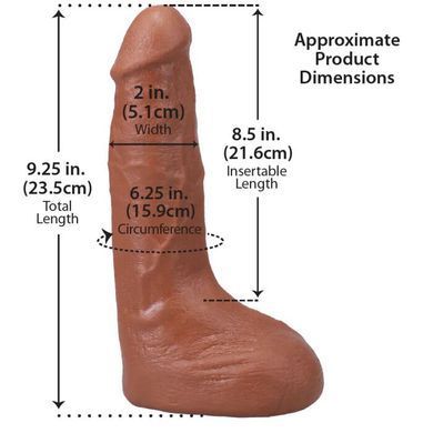 Фалоімітатор, що кінчає Doc Johnson The Realistic Cock ULTRASKYN - Squirting 9,5 Inch Caramel Doc Johnson  &mdash; фото