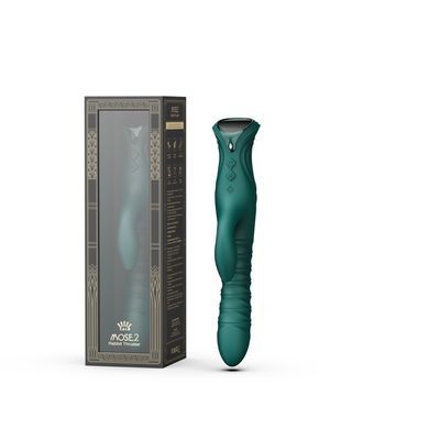 Смарт пульсатор-кролик з вібрацією Zalo Mose 2 Turquoise Green, підігрів до 42 &deg;C, кристал Swarovski SX2687 фото Купити Смарт пульсатор-кролик з вібрацією Zalo Mose 2 Turquoise Green, підігрів до 42 &deg;C, кристал Swarovski  Zalo (США) 5 497 грн