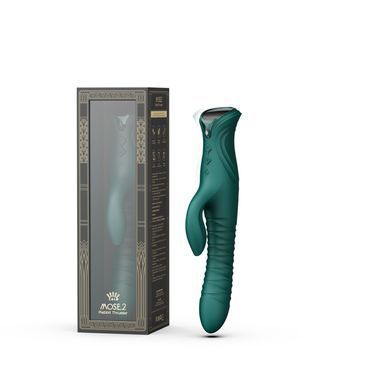 Смарт пульсатор-кролик з вібрацією Zalo Mose 2 Turquoise Green, підігрів до 42 &deg;C, кристал Swarovski SX2687 фото Купити Смарт пульсатор-кролик з вібрацією Zalo Mose 2 Turquoise Green, підігрів до 42 &deg;C, кристал Swarovski  Zalo (США) 5 497 грн