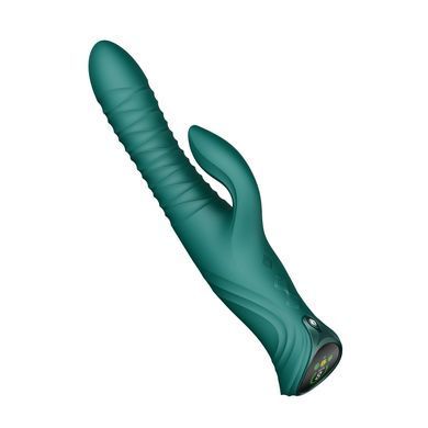 Смарт пульсатор-кролик з вібрацією Zalo Mose 2 Turquoise Green, підігрів до 42 &deg;C, кристал Swarovski SX2687 фото Купити Смарт пульсатор-кролик з вібрацією Zalo Mose 2 Turquoise Green, підігрів до 42 &deg;C, кристал Swarovski  Zalo (США) 5 497 грн