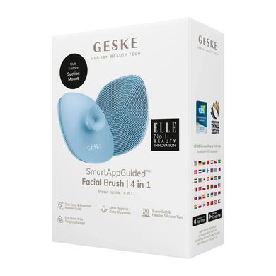 Щітка для обличчя GESKE Facial Brush 4в1 з тримачем white GESKE  &mdash; фото