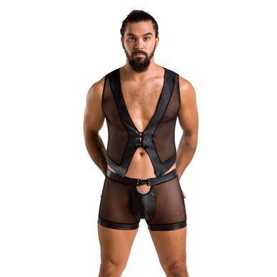 Комплект чоловічої білизни на шнурівці Passion 053 SET WILLIAM L/XL Black, жилет, боксери SO7627 фото Купити Комплект чоловічої білизни на шнурівці Passion 053 SET WILLIAM L/XL Black, жилет, боксери  Passion (Польща) 4 249 грн