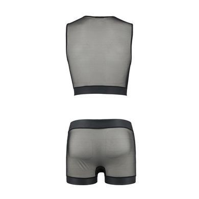Комплект чоловічої білизни на шнурівці Passion 053 SET WILLIAM L/XL Black, жилет, боксери SO7627 фото Купити Комплект чоловічої білизни на шнурівці Passion 053 SET WILLIAM L/XL Black, жилет, боксери  Passion (Польща) 4 249 грн