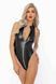 Боді з мокрим ефектом Noir Handmade F294 Powerwetlook bodysuit with front zipper, S SX0195 фото 5