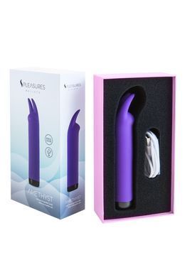 Вибратор S Pleasures Bullets Amethyst, фиолетовый, с двумя отростками, 10 режимов, диаметр 2,8 см SX1604 фото Купить   S Pleasures (Іспанія) 1 376 грн