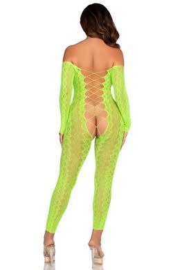 Бодистокинг Leg Avenue Crotchless Footless Lingerie Bodystocking One Size Neon Green SX2777 фото Купить   Leg Avenue (США) 1 191 грн