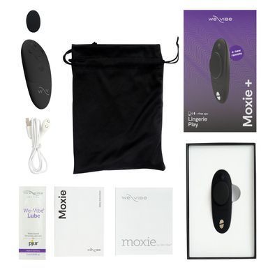 Смарт-вибратор в трусики We-Vibe Moxie+ Satin Black, обновленный пульт ДУ SO6973 фото Купить   We-Vibe  4 759 грн