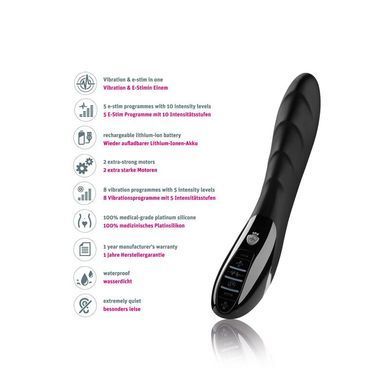 Вибратор с электростимуляцией Mystim Sizzling Simon eStim Black, миостимулятор SO3473 фото Купить   Mystim (Німеччина) 6 375 грн