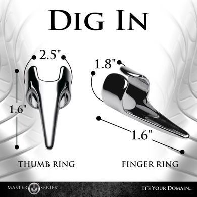 Набор колец с когтями Master Series Five-Piece Sensation Claw Rings - Silver SX1191 фото Купить   Master Series (США) 2 863 грн