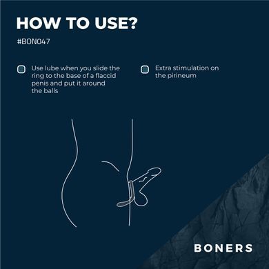 Ерекційне кільце Boners Cock ring SX2204 фото Купити Ерекційне кільце Boners Cock ring  Boners  406 грн