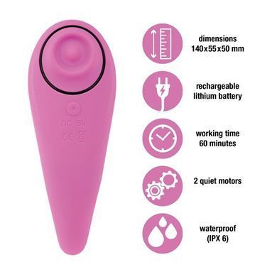 Пульсатор для клітора плюс вібратор FeelzToys - FemmeGasm Tapping & Tickling Vibrator Pink SO4579 фото Купити Пульсатор для клітора плюс вібратор FeelzToys - FemmeGasm Tapping & Tickling Vibrator Pink  FeelzToys (Нідерланди) 2 420 грн